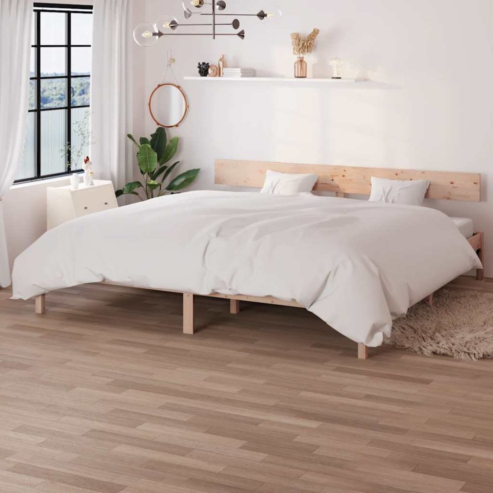 vidaXL Sängram utan madrass massivt trä 200x200cm