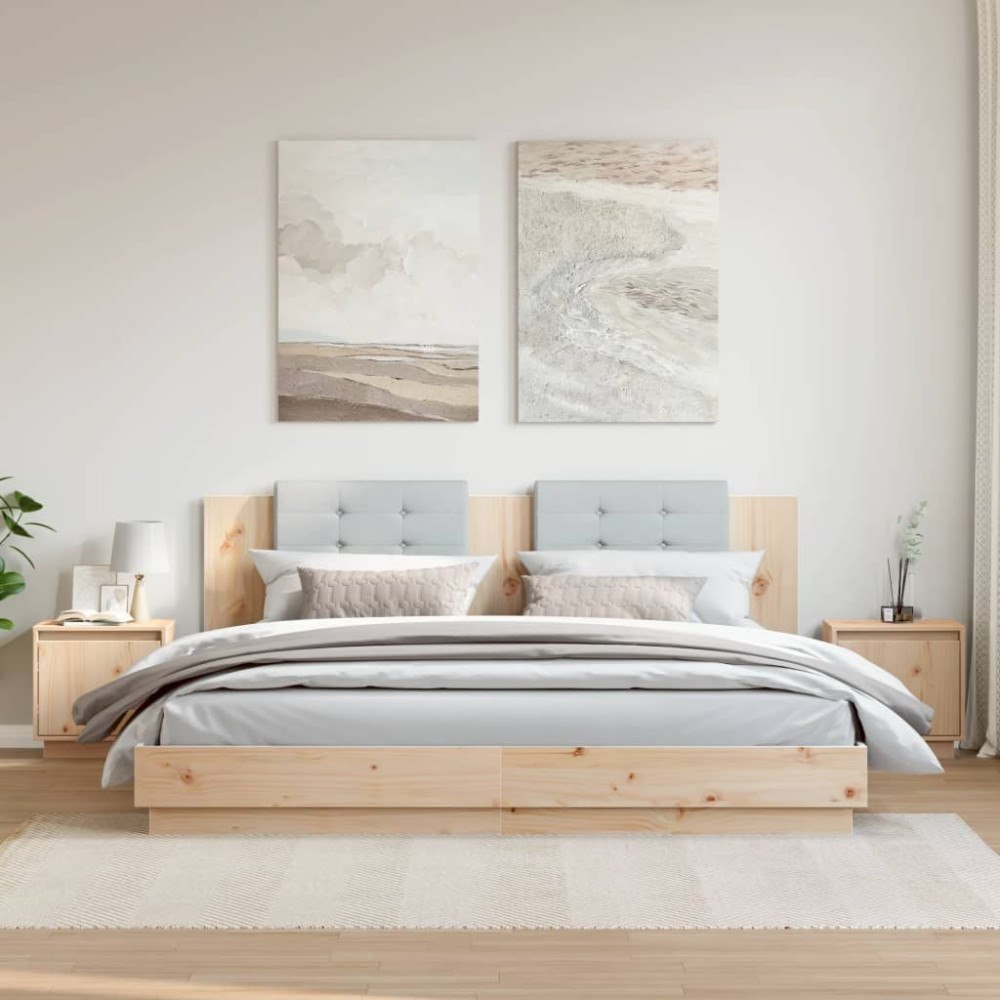 vidaXL Sängbord 2 st 40x30x40 cm massiv furu