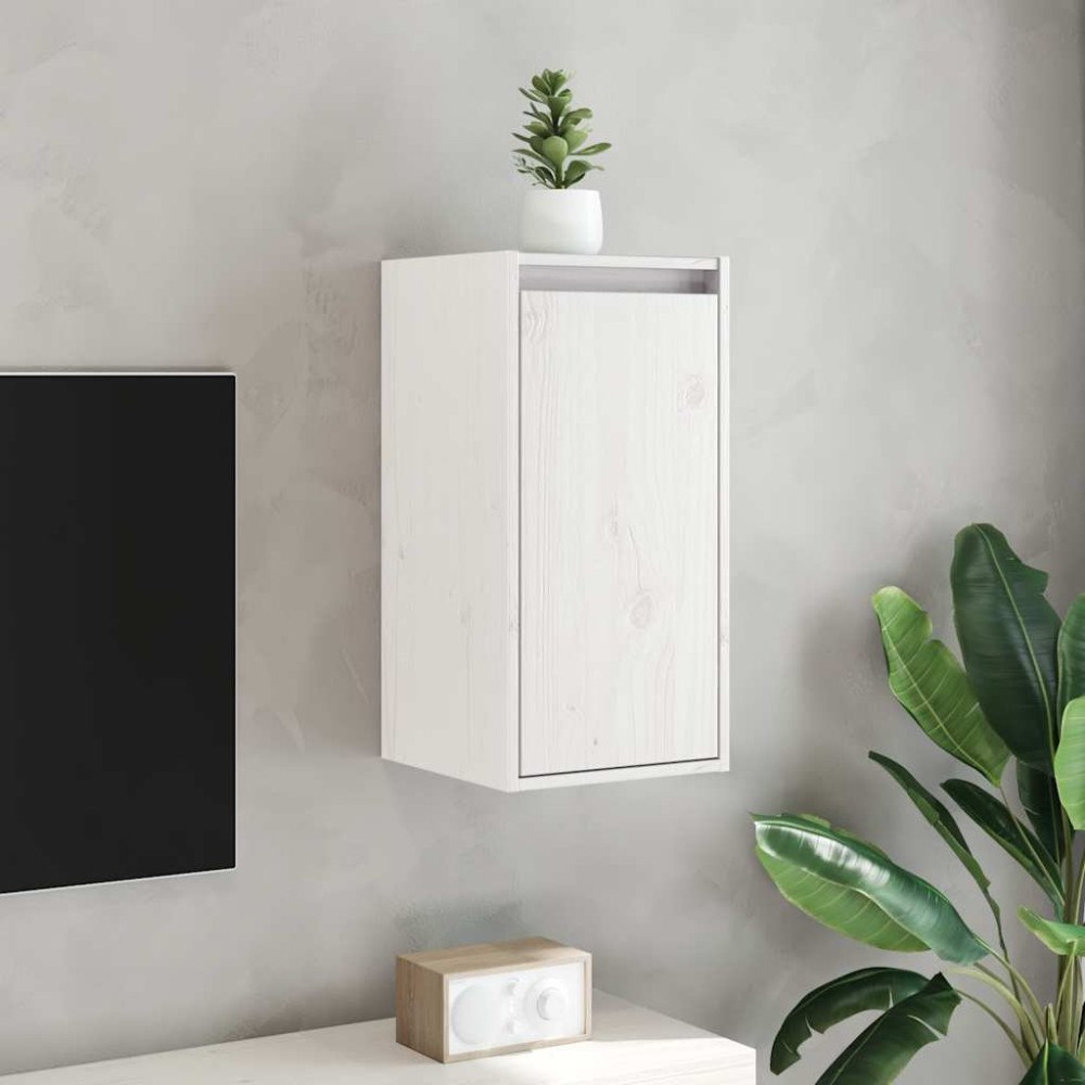 vidaXL Väggskåp vit 30x30x60 cm massiv furu