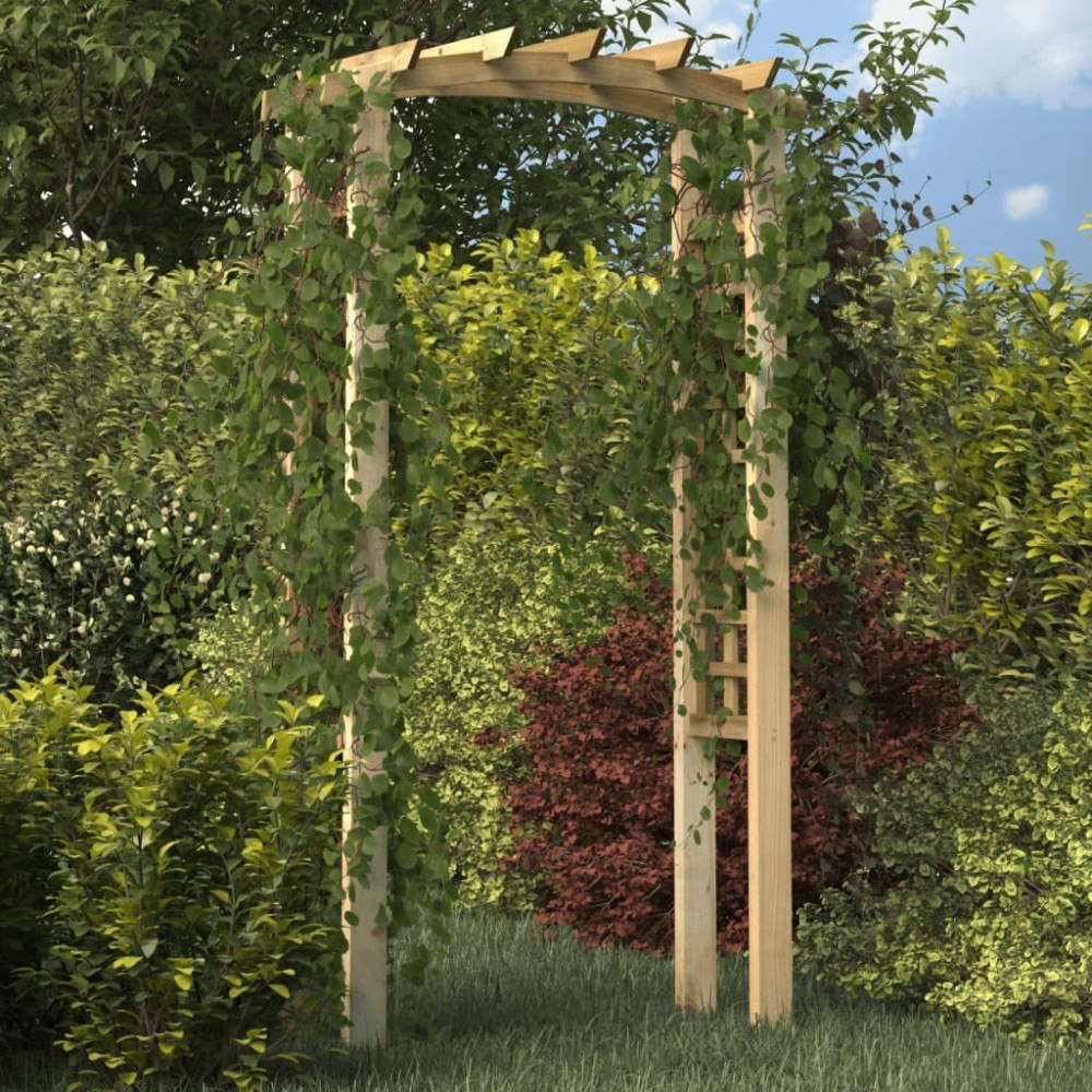 vidaXL Trädgårdsbåge 110x60x210 cm impregnerad massiv furu