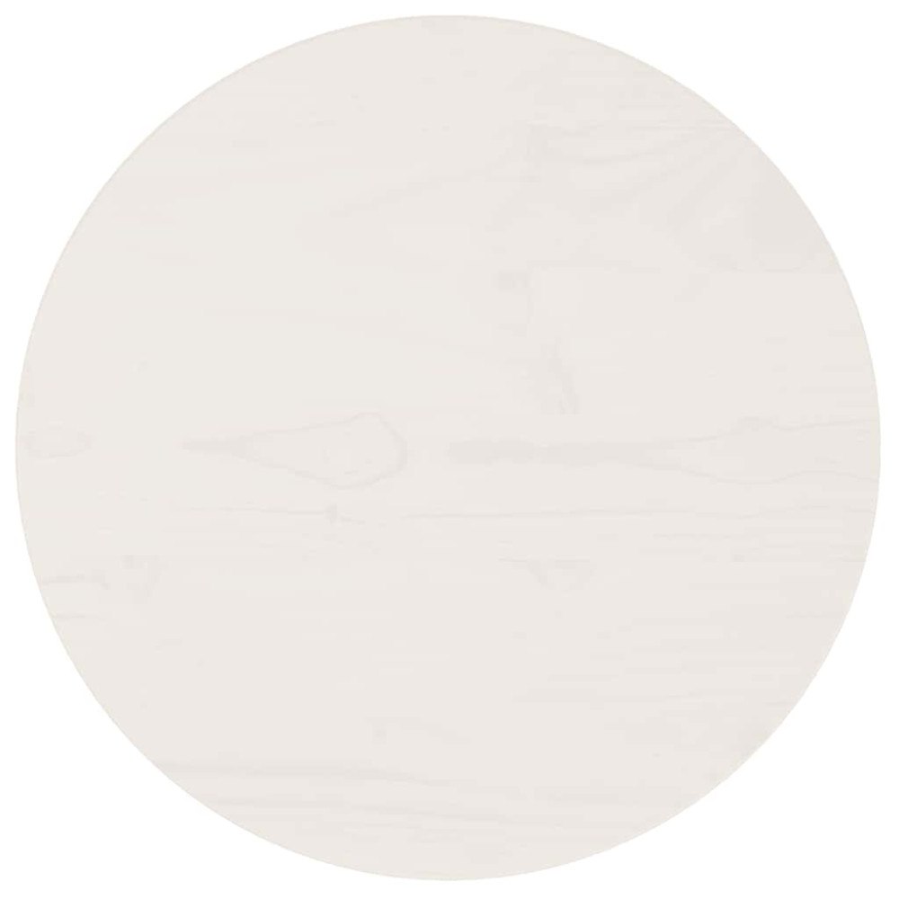 vidaXL Bordsskiva vit Ø40x2,5 cm massiv furu