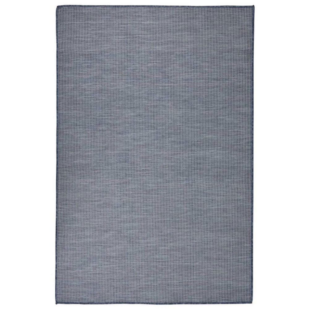 vidaXL Utomhusmatta plattvävd 120x170 cm blå