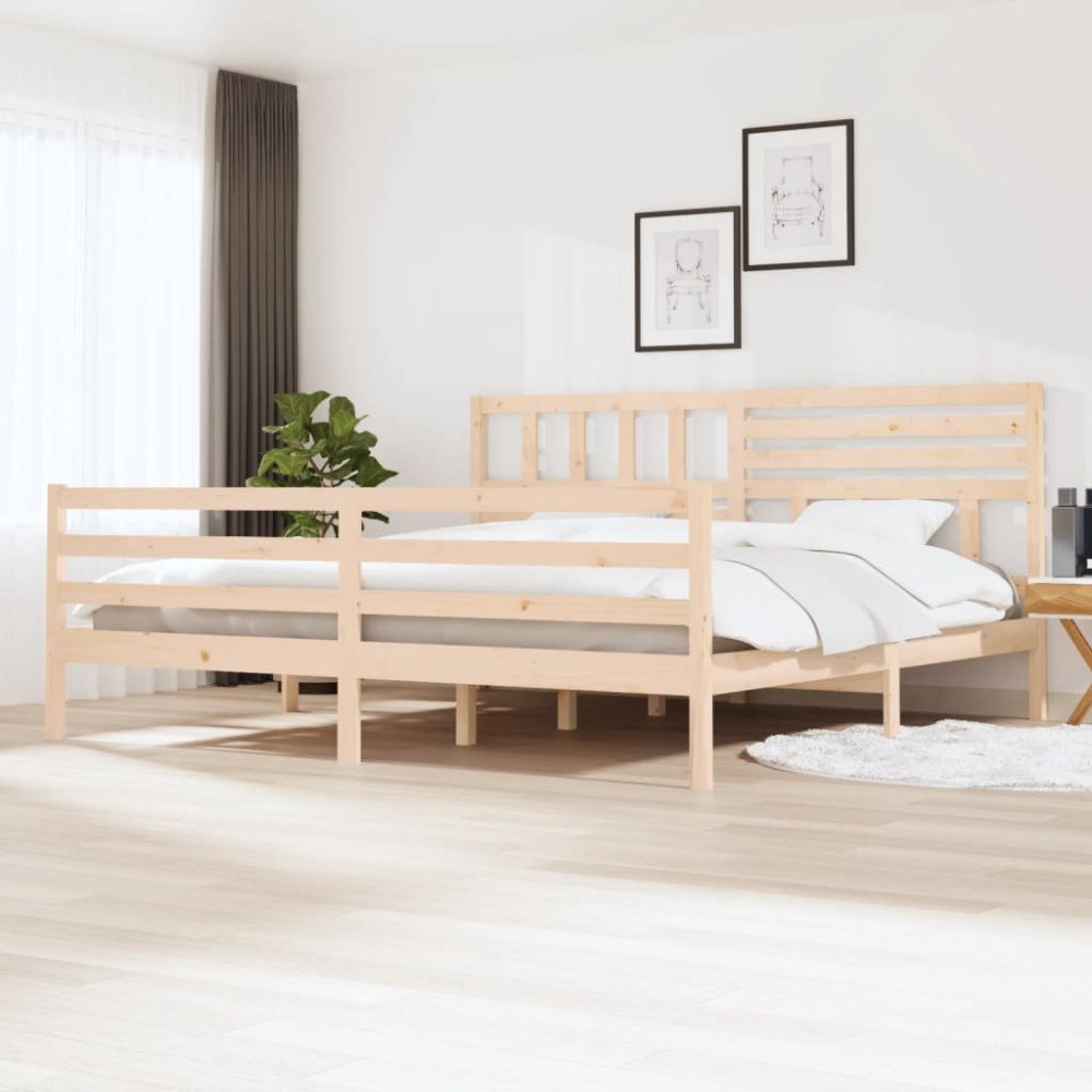 vidaXL Sängram utan madrass massivt trä 200x200cm