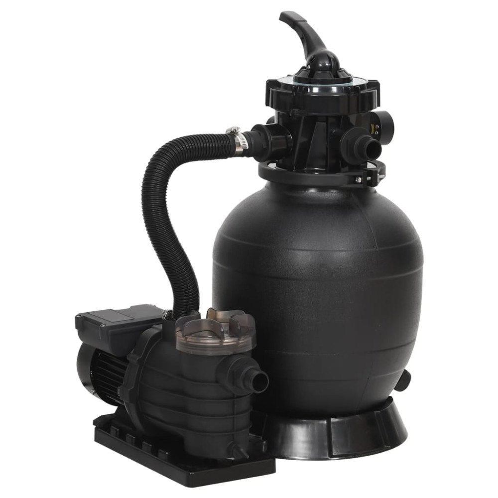 vidaXL Sandfilter med förfilter svart