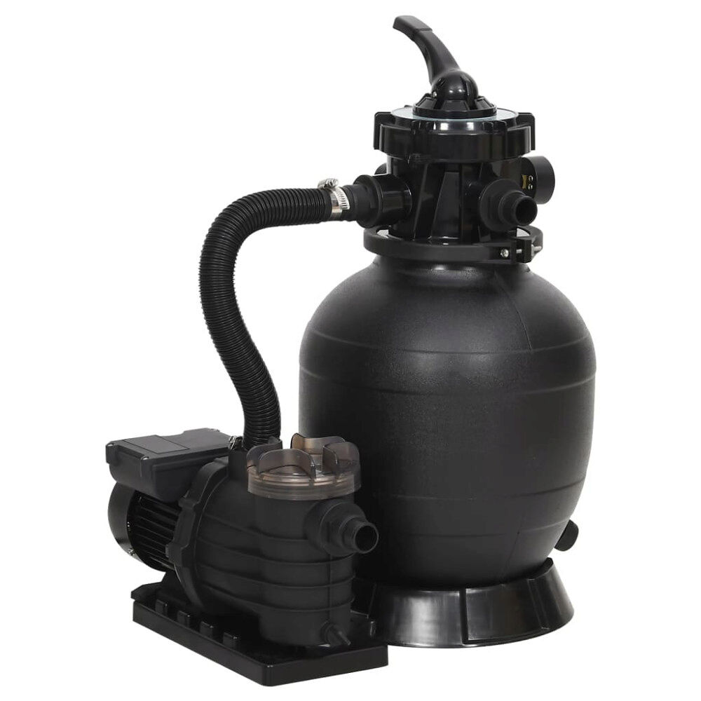 vidaXL Sandfilter med förfilter svart