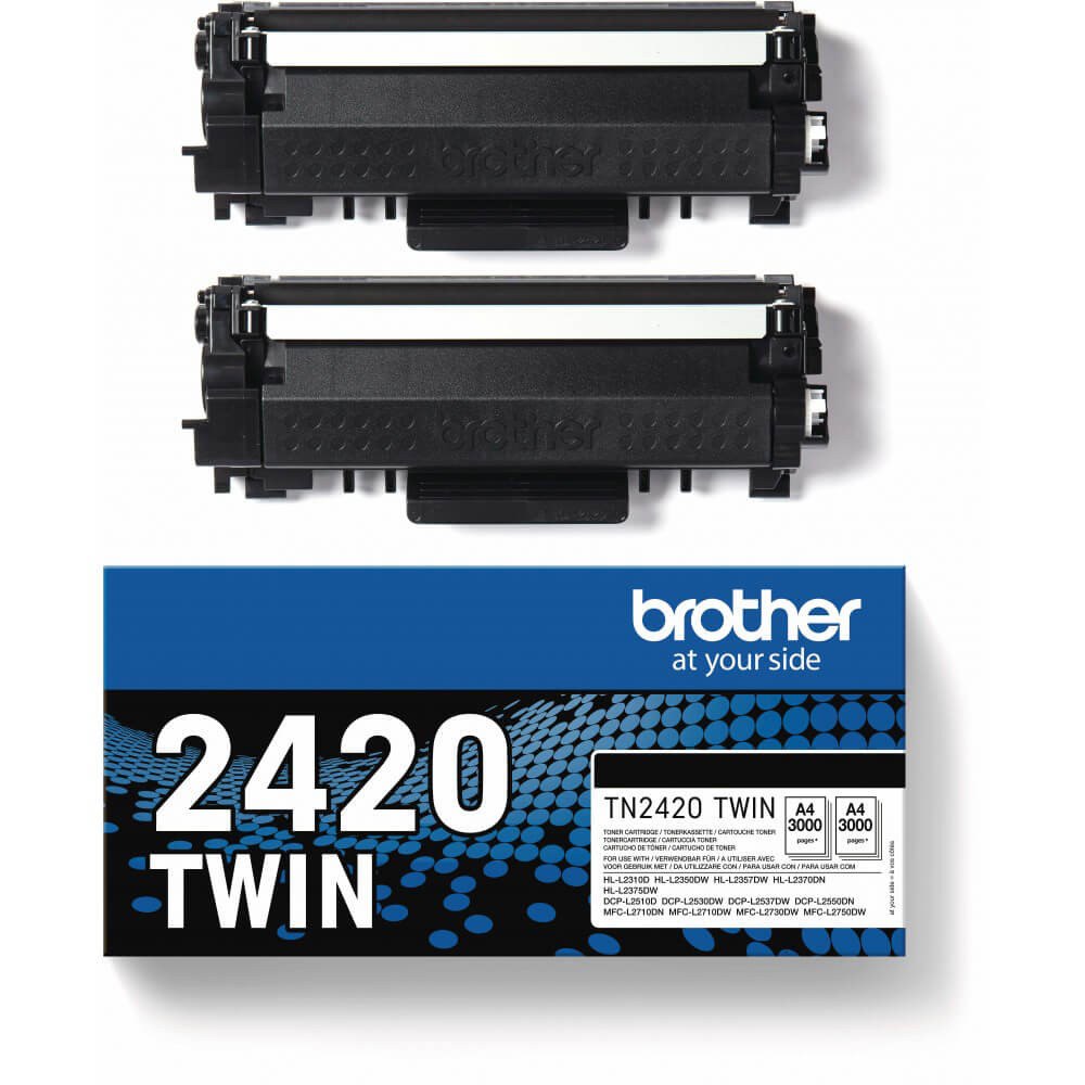 Brother Toner TN2420TWIN TN-2420 Black Twin-pack