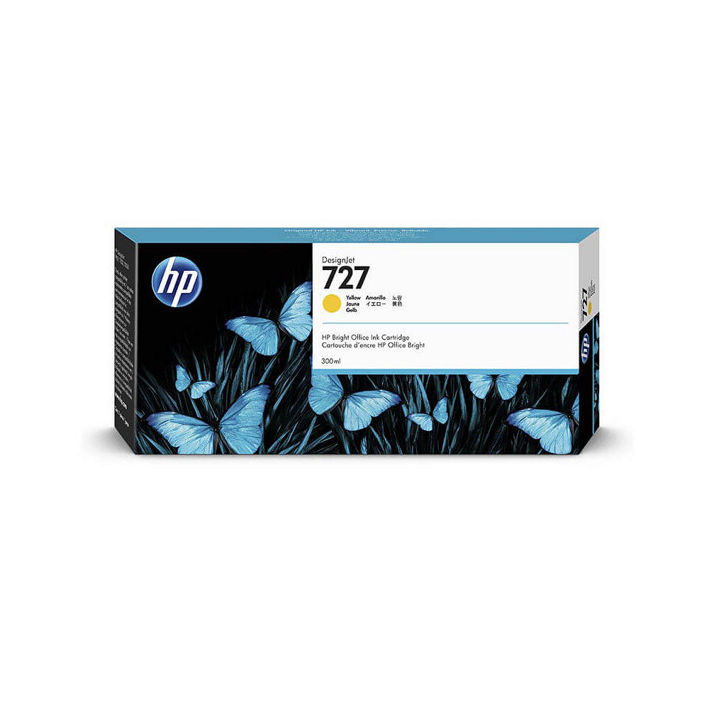 HP Ink F9J78A 727 Yellow 300ml