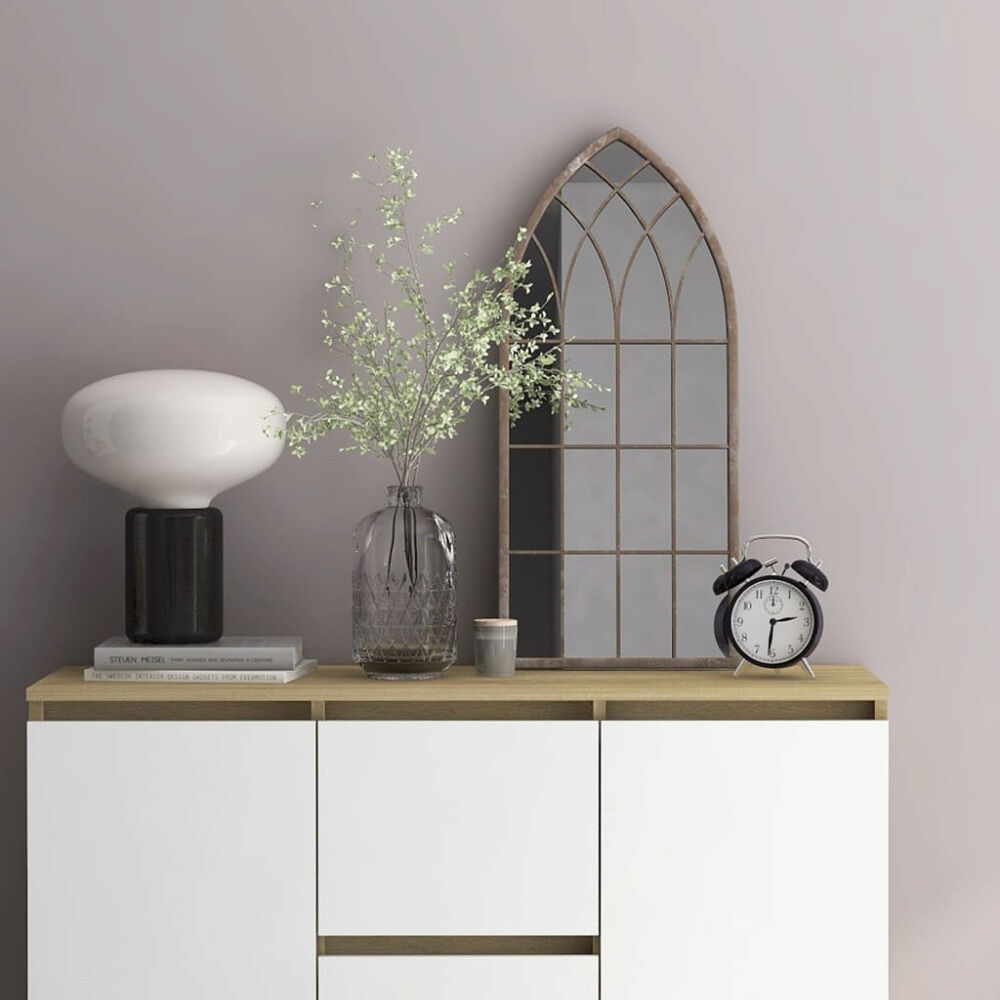 vidaXL Spegel sandfärgad 70x30 cm järn för inomhusbruk