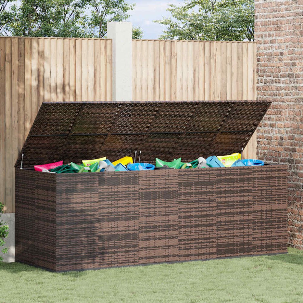 vidaXL Dynbox PE-rotting 291x100,5x104 cm brun