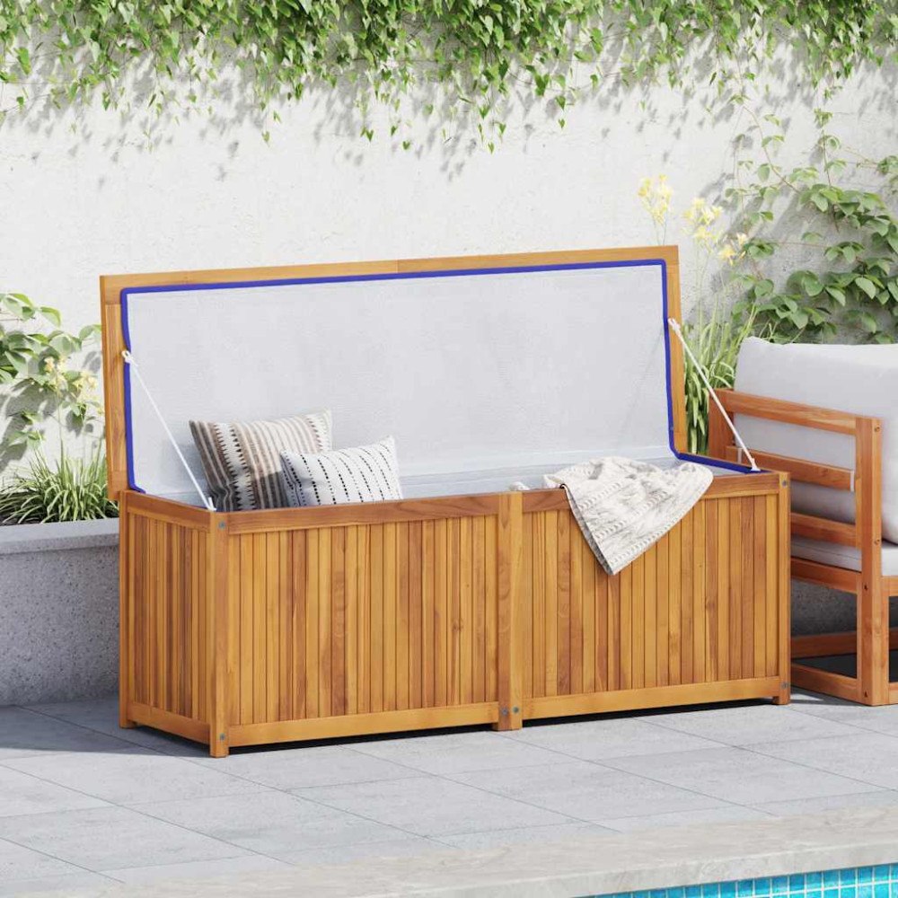 vidaXL Trädgårdslåda 150x50x55 cm massiv teak