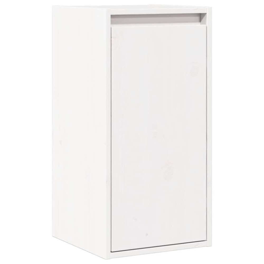 vidaXL Väggskåp vit 30x30x100 cm massiv furu