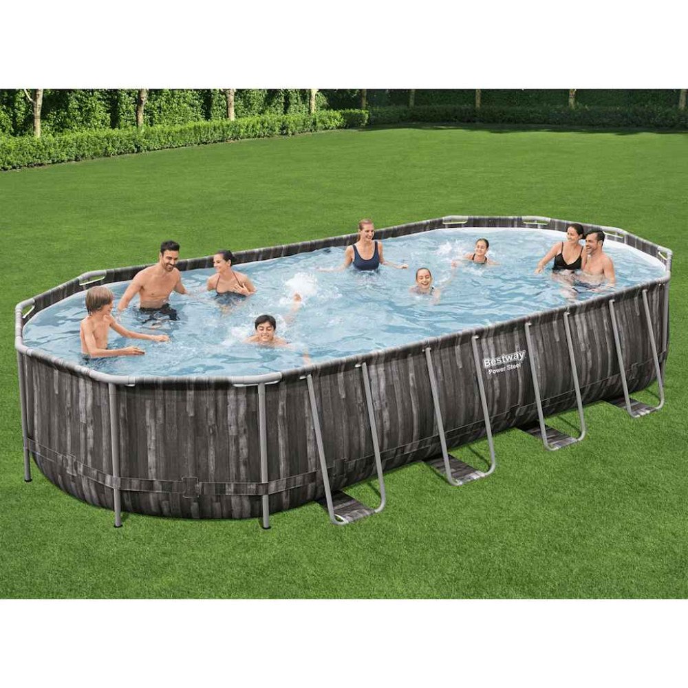 Bestway Bestway Trädgårdspool oval 7,32x3,66x1,22 m