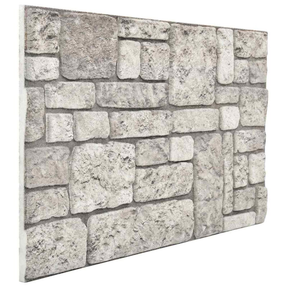 vidaXL Väggpaneler 10 pcs Grå 100 x 50 cm EPS Skum