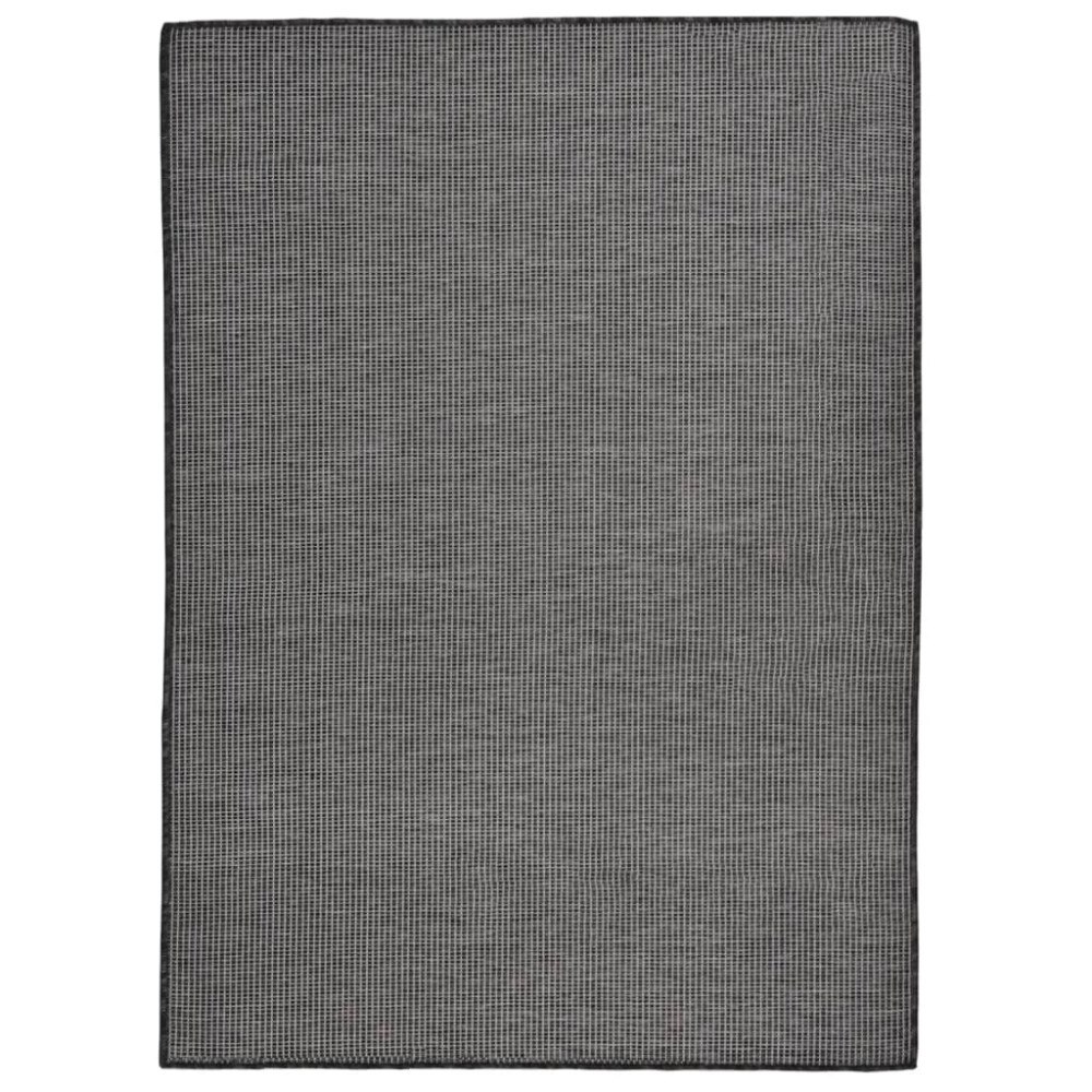 vidaXL Utomhusmatta plattvävd 200x280 cm grå