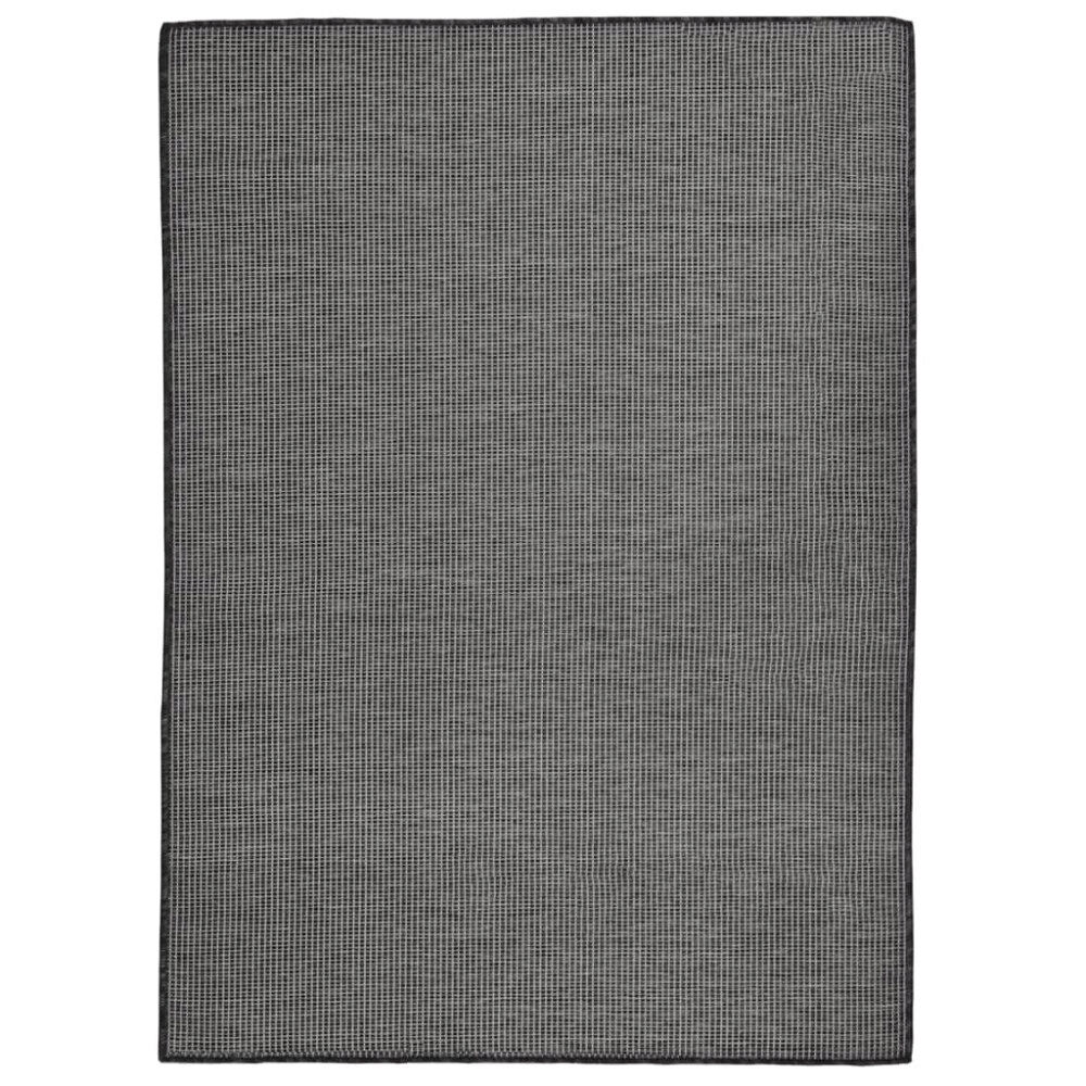 vidaXL Utomhusmatta plattvävd 200x280 cm grå