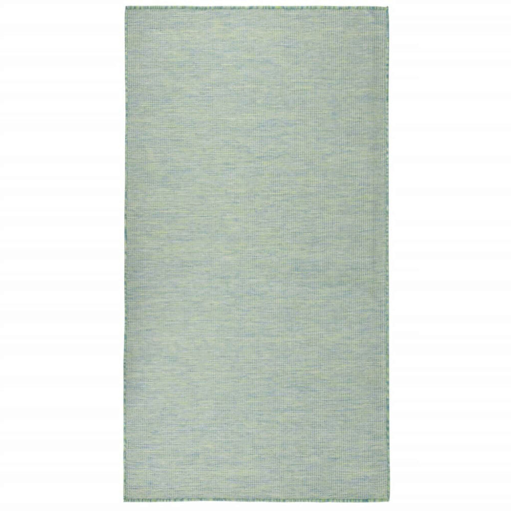vidaXL Utomhusmatta plattvävd 140x200 cm turkos