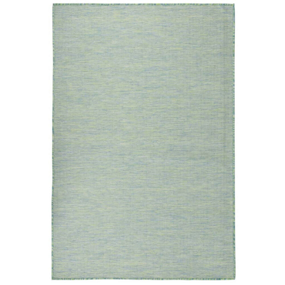 vidaXL Utomhusmatta plattvävd 120x170 cm turkos