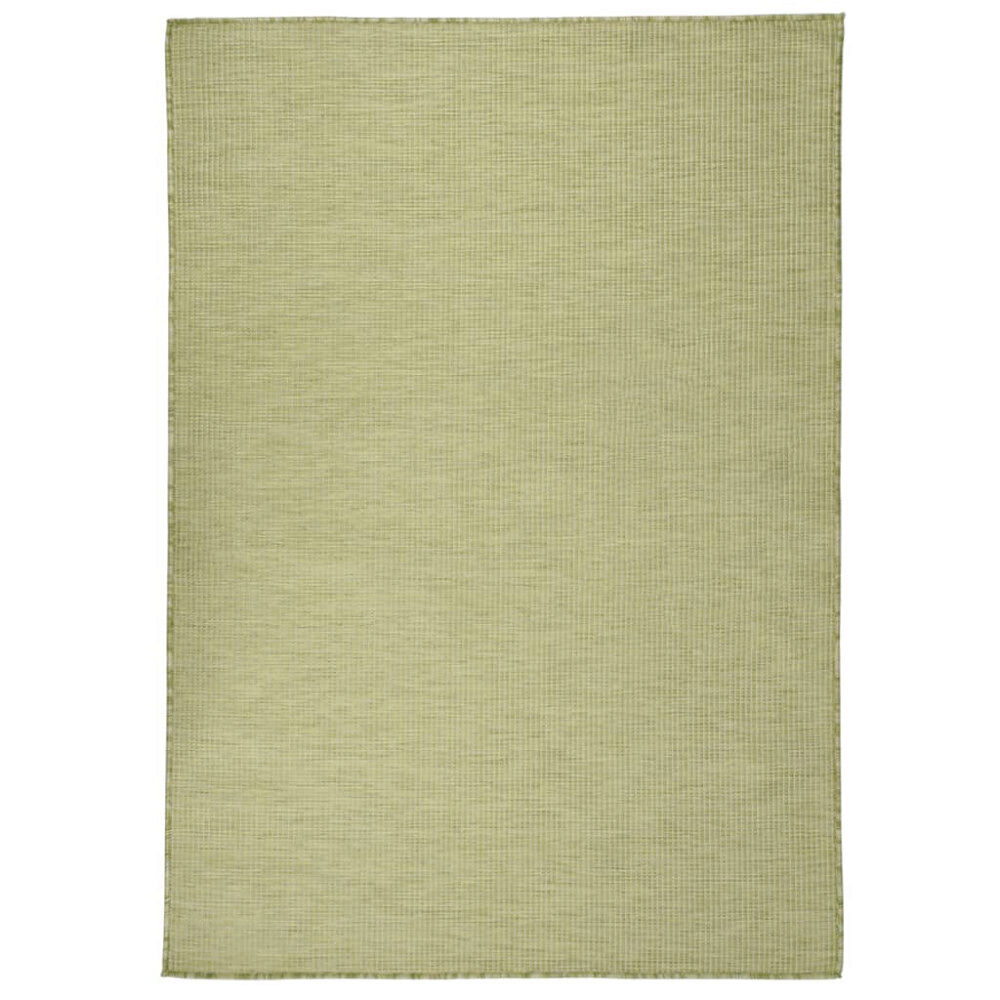 vidaXL Utomhusmatta plattvävd 140x200 cm grön