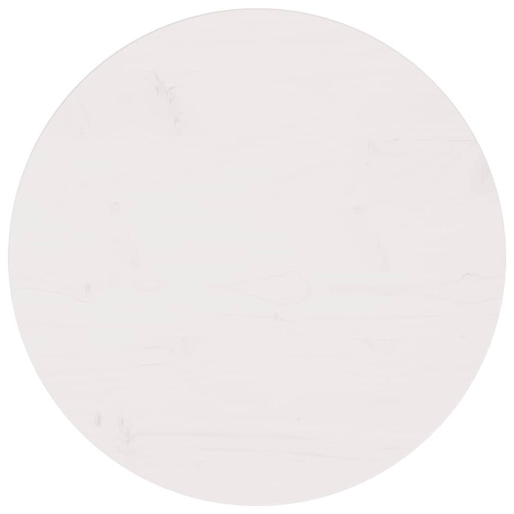 vidaXL Bordsskiva vit Ø60x2,5 cm massiv furu