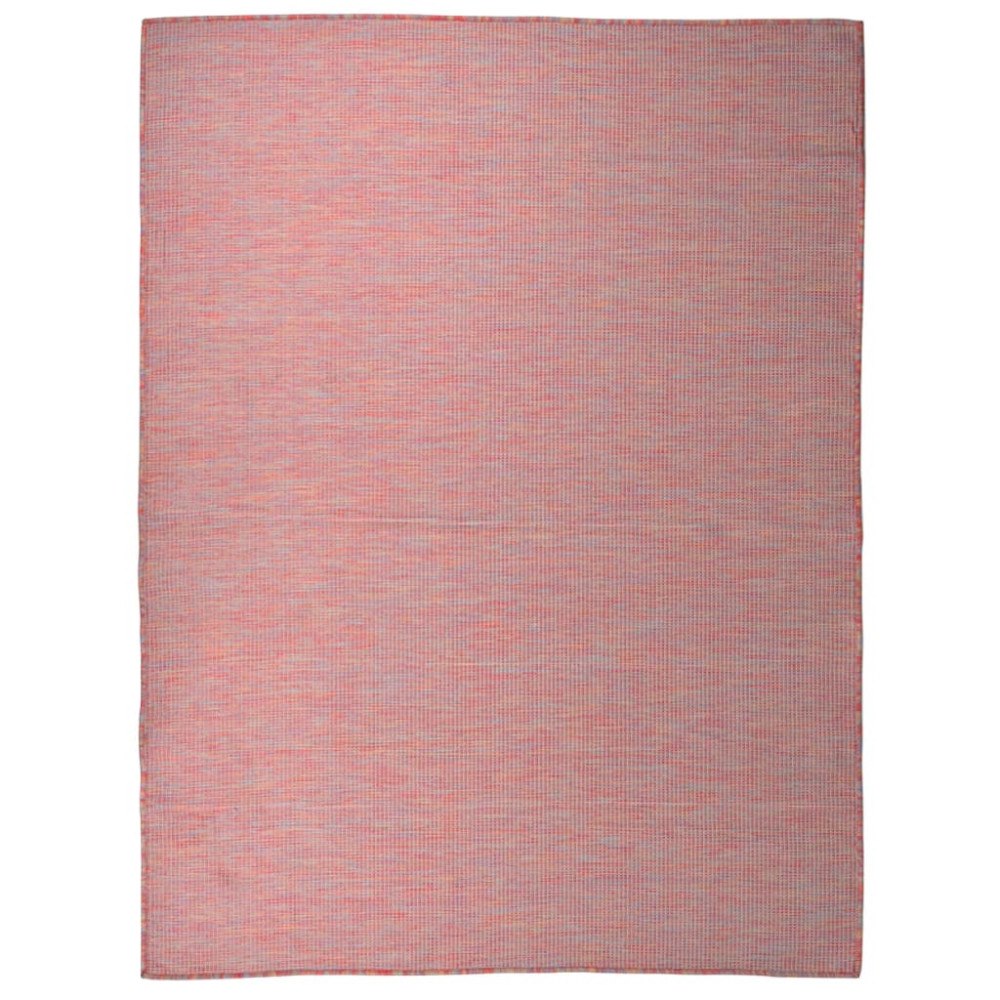 vidaXL Utomhusmatta plattvävd 120x170 cm röd