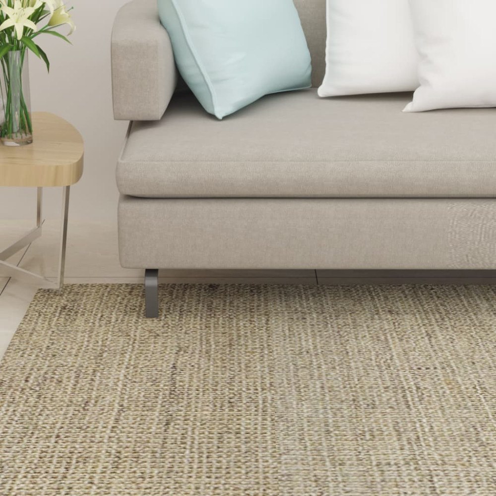 vidaXL Matta naturlig sisal 66x350 cm grön