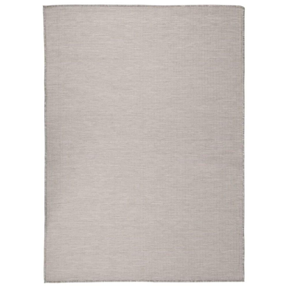 vidaXL Utomhusmatta plattvävd 200x280 cm ljusgrå