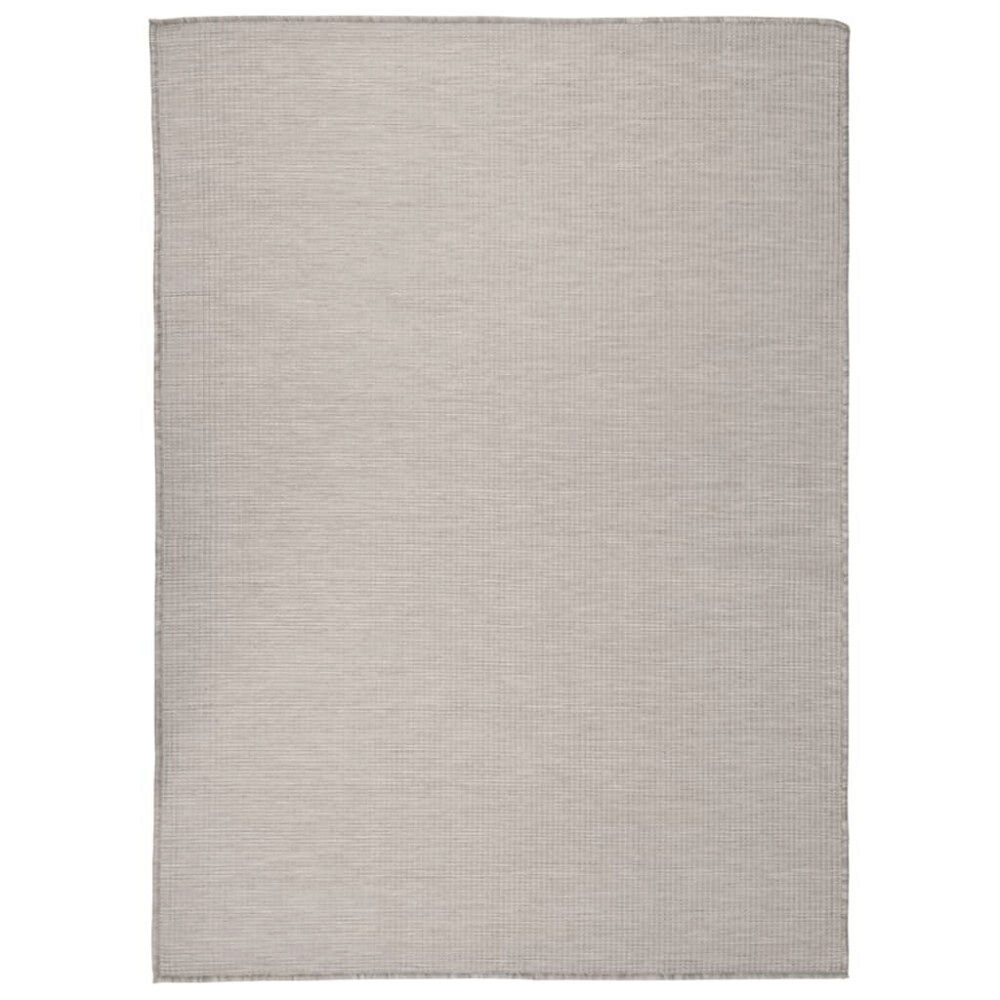 vidaXL Utomhusmatta plattvävd 200x280 cm taupe