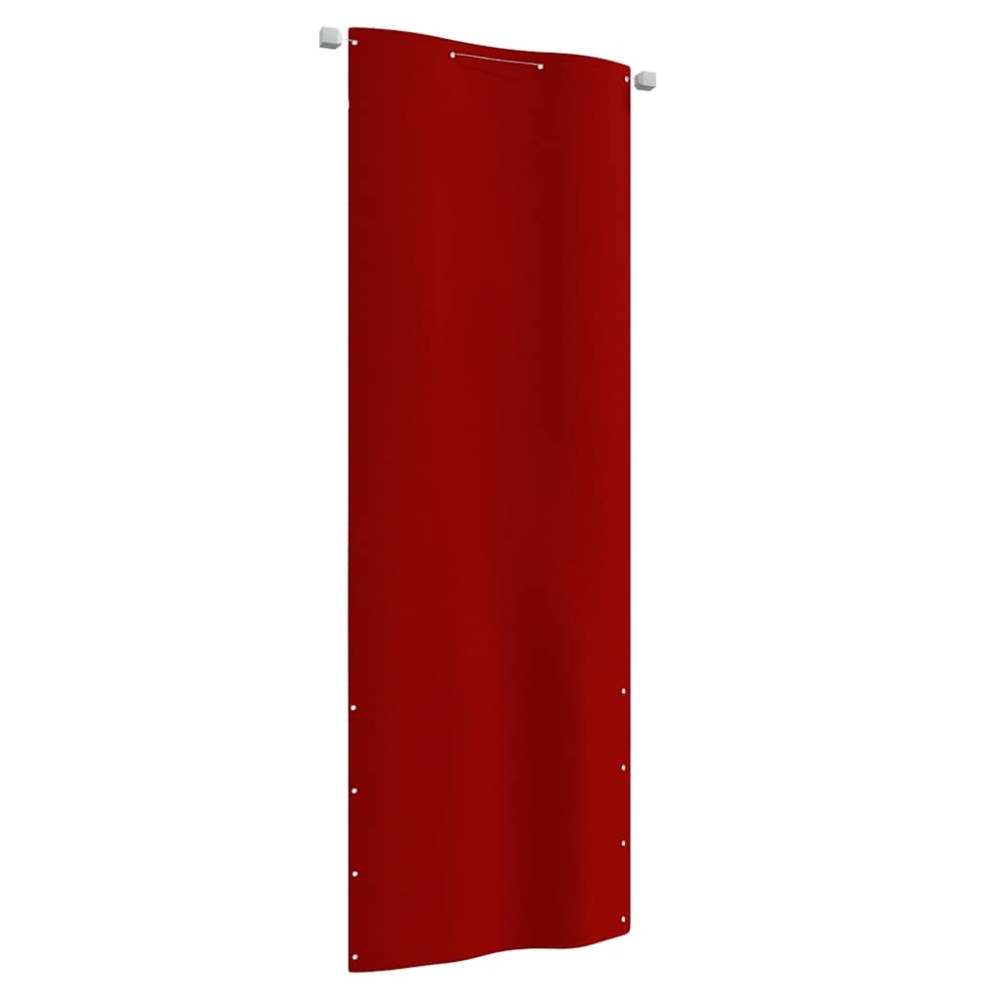 vidaXL Balkongskärm röd 80x240 cm oxfordtyg