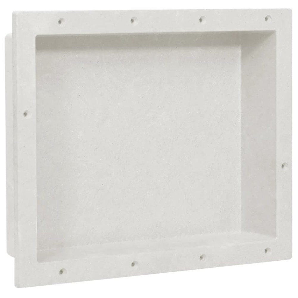 vidaXL Infälld duschhylla niche matt vit 41x51x10 cm