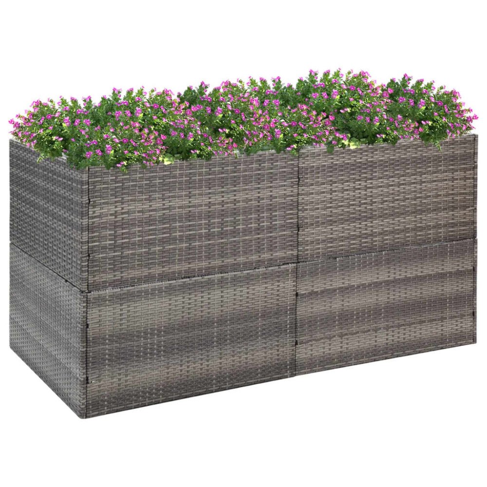 vidaXL Odlingslåda grå 157x80x80 cm konstrotting