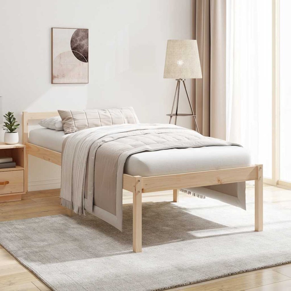 vidaXL Säng 90x190 cm massiv furu