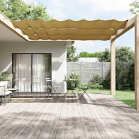 vidaXL Markis vertikal beige 100x600 cm oxfordtyg