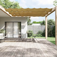 vidaXL Markis vertikal beige 180x800 cm oxfordtyg