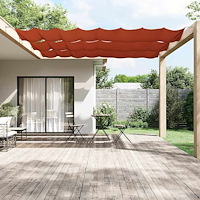 vidaXL Markis vertikal terrakotta 60x600 cm oxfordtyg