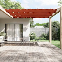 vidaXL Markis vertikal terrakotta 140x800 cm oxfordtyg