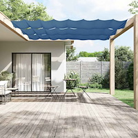 vidaXL Markis vertikal blå 140x1200 cm oxfordtyg