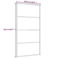 vidaXL Skjutdörr frostat ESG-glas och aluminium 102,5x205 cm vit