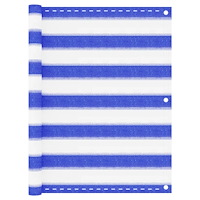 vidaXL Balkongskärm blå och vit 75x500 cm HDPE