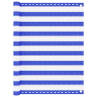 vidaXL Balkongskärm blå och vit 120x400 cm HDPE