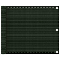 vidaXL Balkongskärm mörkgrön 75x300 cm HDPE