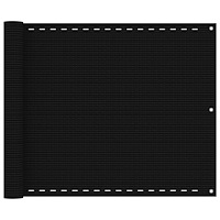 vidaXL Balkongskärm svart 75x400 cm HDPE