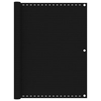 vidaXL Balkongskärm svart 120x300 cm HDPE