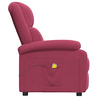 vidaXL Massagefåtölj vinröd sammet