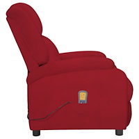 vidaXL Massagefåtölj vinröd sammet