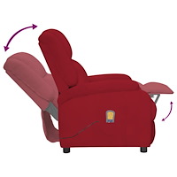 vidaXL Massagefåtölj vinröd sammet