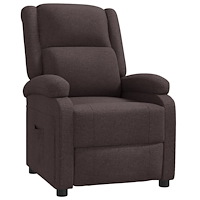 vidaXL Reclinerfåtölj mörkbrun tyg