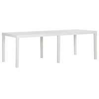 vidaXL Utebord 220x90x72 cm PP vit