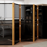 vidaXL Rumsavdelare 5 paneler svart 350x180 cm