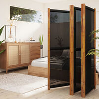 vidaXL Rumsavdelare 5 paneler svart 350x180 cm