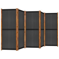 vidaXL Rumsavdelare 5 paneler svart 350x180 cm